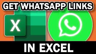 Get Whatsapp Links from Phone Numbers In Excel | usemybox