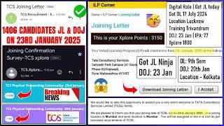 TCS MASS ONBOARDING ON 20 & 23 JAN 2025 | TCS JOINING CONFIRMATION SURVEY FORM | XP POINT ILP SCORE