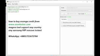 magma tool Samsung FRP remove credit buy and remove any model any country samsung FRP instant