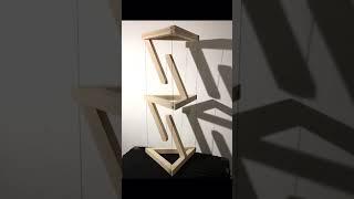 Awesome three level tensegrity structure slo mo #tensegrity