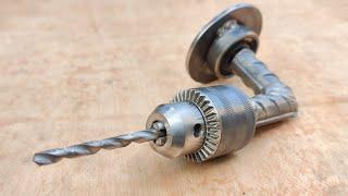 few people know about the invention of the homemade hand drill | drilling machine