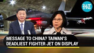 Taiwan flaunts its most advanced fighter F-16V loaded with missiles amid Chinese invasion threat