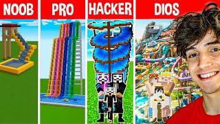 TOBOGANES ACUATICOS MAS ALTOS DE MINECRAFT NOOB vs PRO vs HACK vs DIOS