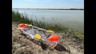 Two-seater Clear Kayak / Transparent boat / Clear Canoe / See through Kayak.