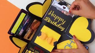 Sunset Yellow Explosion Box | Explosion Box | Unboxing Explosion Box | Handmade gifts | Clickokart