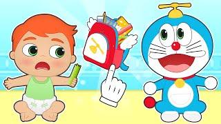 BABIES ALEX AND LILY 🩵 Alex dresses up as Doraemon