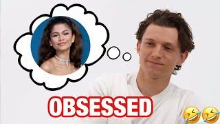 Tom Holland being IN LOVE with ZENDAYA for 2 minutes straight