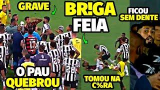 A BR!GA AGRESS!VA DE BARBOSA E BRUNO HENRIQUE QUE FEZ JOGADOR PERDER DENTE E SAIR NA MÃ0 NO VESTIARI