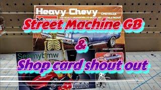 Shop cards from @seamybmw + Street Machine GB entry announcement.  @blueoxmodelshop3405