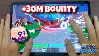 DOUGH Mobile Bounty Hunting (With Handcam!) | Blox Fruit