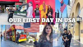 OUR FIRST DAY IN AMERICA  | Kiya Hua Hmarey Sath | Walk of Fame Dekh liya  LOS ANGELES CALIFORNIA