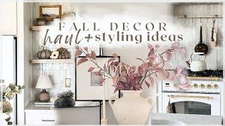 FALL HOME DECOR HAUL + STYLE WITH ME / fall decorating ideas + fall DIYs 2024