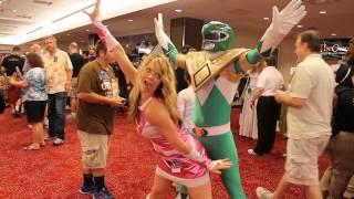 Pink Power Ranger Dancing at Dragon*Con 2013