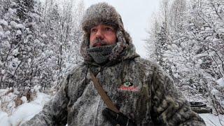 Winter Camping in the Boreal Forest: Cozy Hot Stove Setup in the Cabelas Double Ice Fishing Shelter!