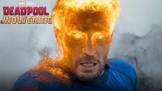 Johnny Storm vs. Pyro | Wolverine & Deadpool Crossover | X-Men vs. Fantastic Four | HD Clip