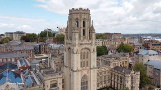 Wills Memorial Building Tower - Bristol - Beautiful Aerial Drone Shots - Gaurav's Travels, UK