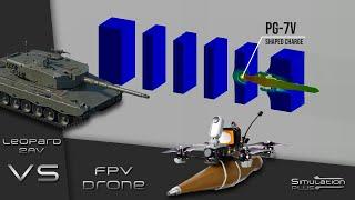 FPV Drone VS Leopard 2AV | Armour Piercing Simulation