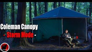 Coleman Canopy in Storm Mode - Camping in the Windy Mountains - Overnight Adventure