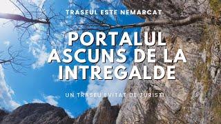 Traseu nemarcat  către Portalul din Cheile Intregalde un traseu cu piatra instabila neumblat in chei