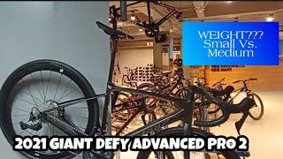 2021 GIANT DEFY ADVANCED PRO 2 ACTUAL WEIGHT