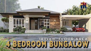 HOUSE DESIGN 4 Bedroom Bungalow | 180sqm | Exterior & Interior Animation