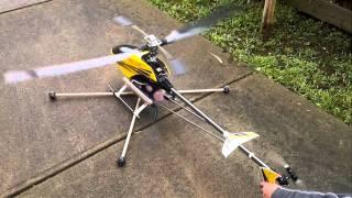 Thunder Tiger Raptor 50 Super Combo Nitro Heli - First Start