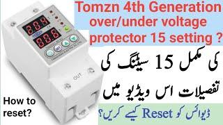 Tomzn 4th generation voltage protector 15 settings details