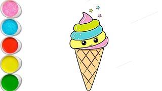 Beautiful Icecream Drawing, Painting & Coloring For Kids Toddlers_ Kid Drawing, 1