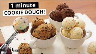 1 Minute EDIBLE COOKIE DOUGH! 3 EASY Ways! Small Batch Edible Cookie Dough Recipe