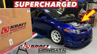 Kraftwerks Rotrex Supercharger Full Installation // 2008 FA5 Honda Civic Si