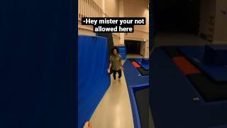 Escaping trampoline park security POV #trampolines #escape