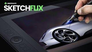 SketchFLIX - 058 | How to render a HYPERCAR in Photoshop