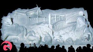 Impressive Ice Sculptures at the Sapporo Snow & Ice Festival in Japan