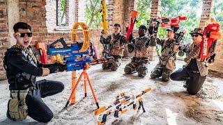 LTT Game Nerf War : Warriors SEAL X Nerf Guns Fight Evil Adventurer Mr Close And Crime Group