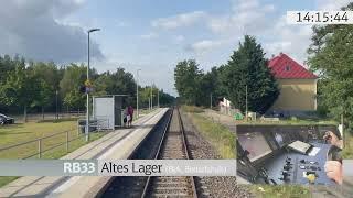 #036 | Führerstandsmitfahrt | Streckenupdate RB33 Jüterbog - Potsdam | Spätsommer  in der Zauche