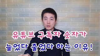 유튜브 구독자 숫자가 늘었다 줄었다 하는 이유!