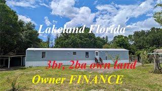 #Lakeland Florida Manufactured 3br, 2ba home on oversized own land with owner financing