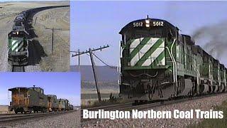 Powder River Power - Burlington Northern from Donkey Creek Jct., WY to Ravenna, NE (1990-1992)