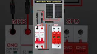 CNC  DC MCB and DC SPD connection with solar panel