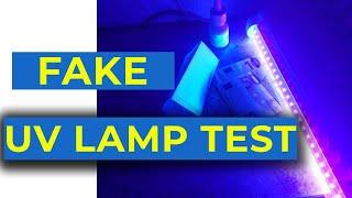 Fake LED UV lamp germicidal desinfection lamp test