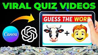 How to Make Quiz videos for free with Canva and Chatgpt | Quiz Videos tutorial