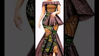 African print, Ankara peplum gown dress #africanprint #ankara #gown #dress