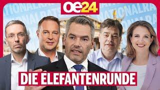 NR-Wahl 2024: Die große Elefantenrunde auf oe24.TV