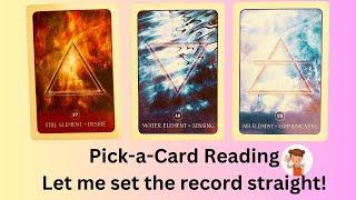 Let me set the record straight/Their thoughts & feelings/Pick-a-Card Reading️