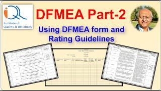 FMEA Part-2: How to use DFMEA form and Rating Guidelines