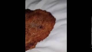 ich hab hier mein schnitzel hingelegt und es kommen diese flecken