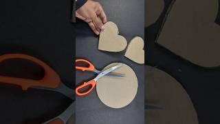 Diy Cardboard love shape craft ️ #shorts #viral #youtubeshorts #trending #crafts #diy #homedecor