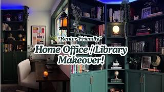 *FANTASY READER* Home Library Makeover | Dark Academia Office 