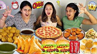 Spicy Momos,Golgappa,Pizza,Kurkure Momos,Spring Roll,Samosa,Dosa,Big Burger Eating Challenge