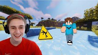 Minecraft But The Floor is Slippery is Pretty Funny!